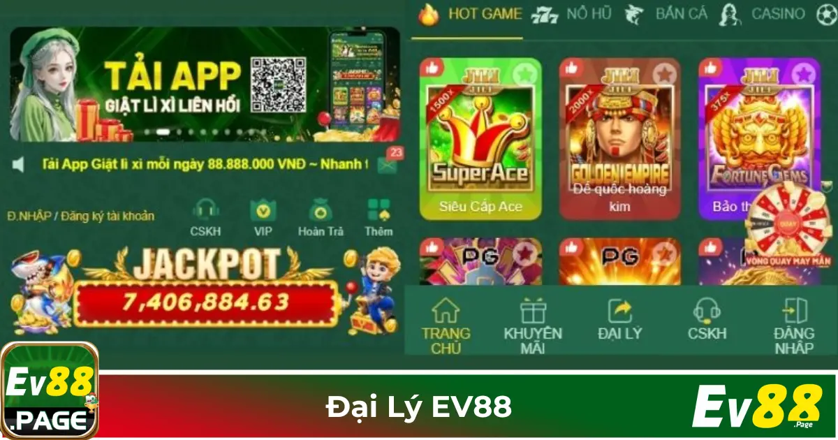 Đại Lý EV88 – Chương Trình Hợp Tác Nhận Hoa Hồng Cực Cao 2 Hoa hồng hấp dẫn lên đến 50% doanh thu